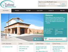 Tablet Screenshot of lathropvet.com